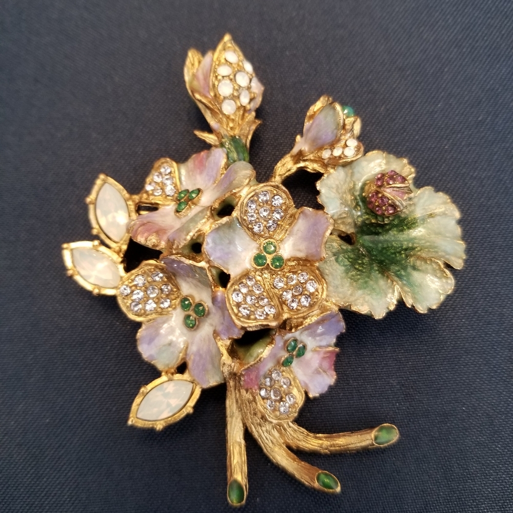 Jay Strongwater Geranium Pin